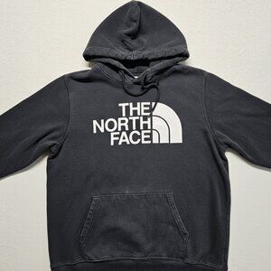 The North Face Hoodie Mens Large Black Fleece Sweatshirt Pockets Pullover